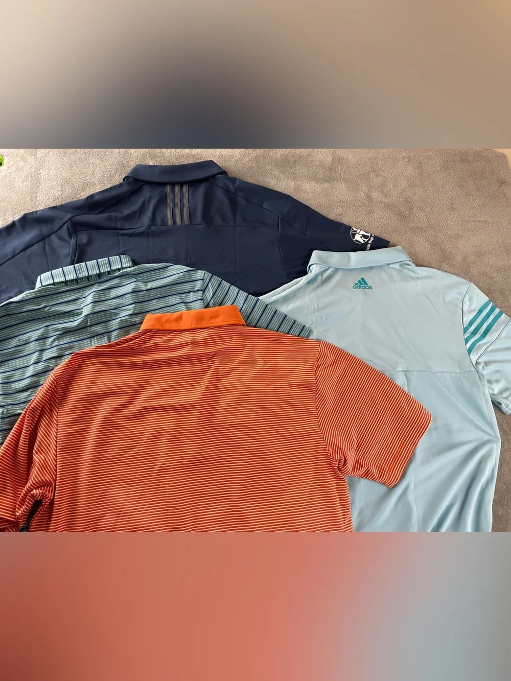 Lot of 4 Men's Golf Polo Shirts Size Large 3 Adidas 1 Indian Wells, Guide Dogs